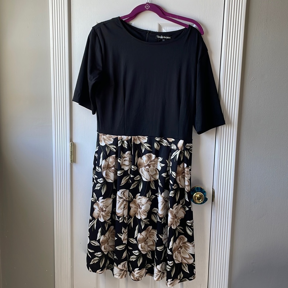 One piece floral bottom dress . NWT